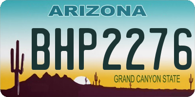AZ license plate BHP2276