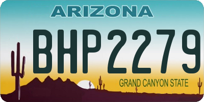 AZ license plate BHP2279