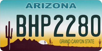 AZ license plate BHP2280