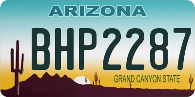 AZ license plate BHP2287