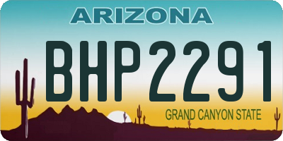 AZ license plate BHP2291
