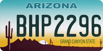 AZ license plate BHP2296