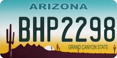 AZ license plate BHP2298