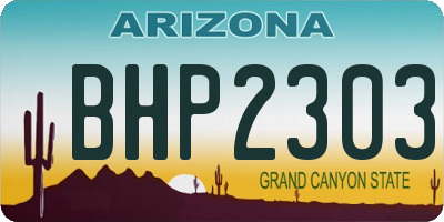 AZ license plate BHP2303