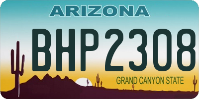 AZ license plate BHP2308