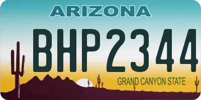 AZ license plate BHP2344