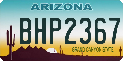 AZ license plate BHP2367