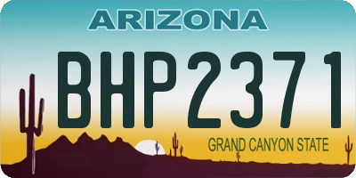 AZ license plate BHP2371