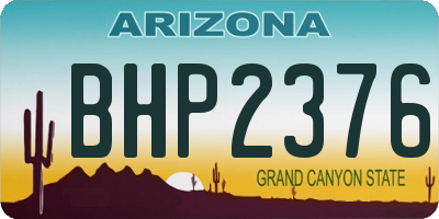 AZ license plate BHP2376
