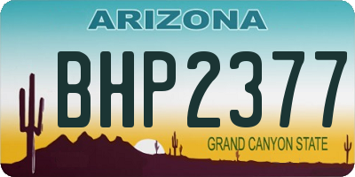 AZ license plate BHP2377