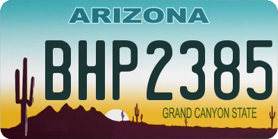 AZ license plate BHP2385