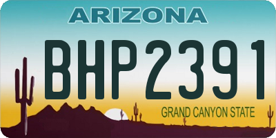 AZ license plate BHP2391