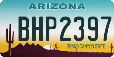 AZ license plate BHP2397