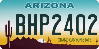 AZ license plate BHP2402