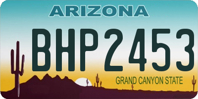 AZ license plate BHP2453