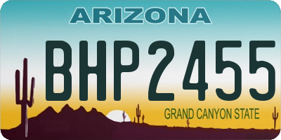 AZ license plate BHP2455