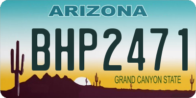 AZ license plate BHP2471