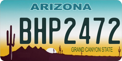 AZ license plate BHP2472