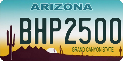 AZ license plate BHP2500