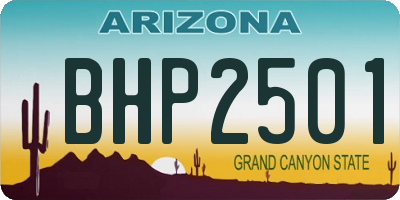 AZ license plate BHP2501