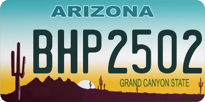 AZ license plate BHP2502