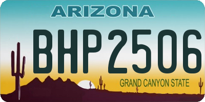 AZ license plate BHP2506
