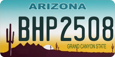 AZ license plate BHP2508
