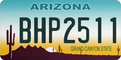 AZ license plate BHP2511