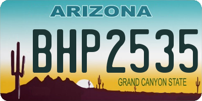 AZ license plate BHP2535