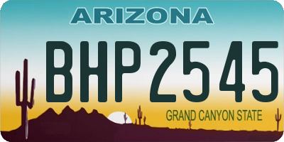AZ license plate BHP2545