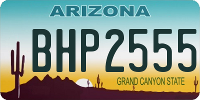 AZ license plate BHP2555