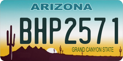 AZ license plate BHP2571
