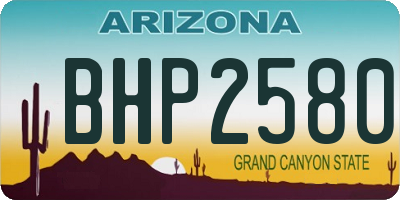 AZ license plate BHP2580