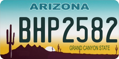 AZ license plate BHP2582