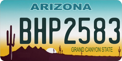AZ license plate BHP2583