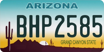 AZ license plate BHP2585