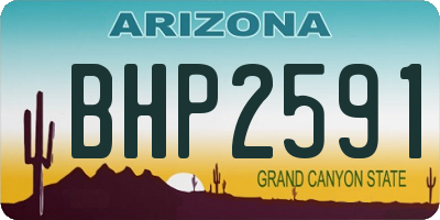 AZ license plate BHP2591