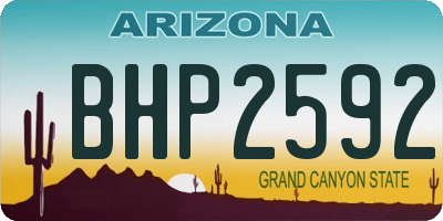 AZ license plate BHP2592