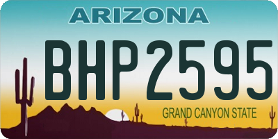 AZ license plate BHP2595