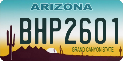 AZ license plate BHP2601