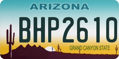 AZ license plate BHP2610