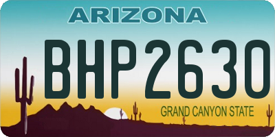 AZ license plate BHP2630