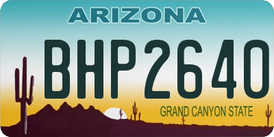 AZ license plate BHP2640