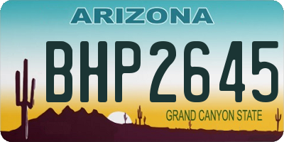 AZ license plate BHP2645