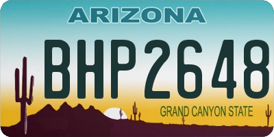 AZ license plate BHP2648