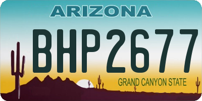AZ license plate BHP2677