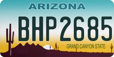 AZ license plate BHP2685