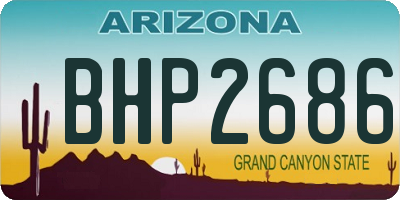 AZ license plate BHP2686