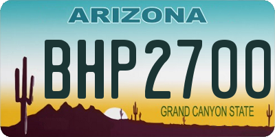 AZ license plate BHP2700