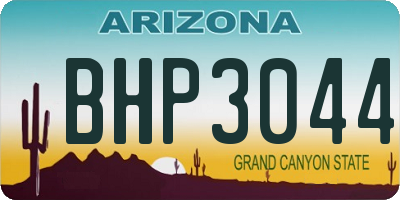 AZ license plate BHP3044